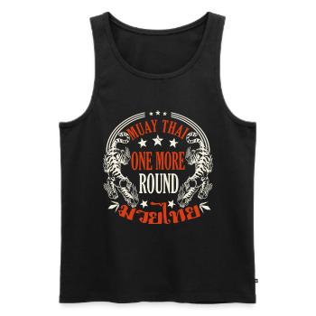 Muay Thai Un autre cadeau de boxe thaïlandaise ronde - Débardeur bio Premium Homme - noir - Devant - Michal (187cm)