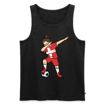 Dabbing Soccer Player Girls Denmark Soccer - Men's Premium Organic Tank Top - black - Front - Michal (187cm)