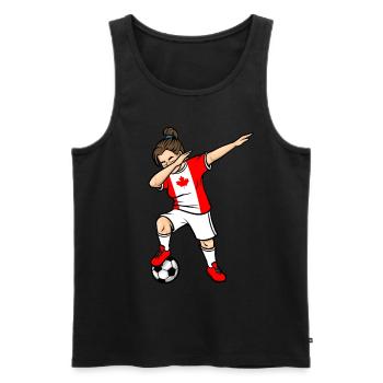 Dabbing Soccer Player Girls Canada Soccer - Débardeur bio Premium Homme - noir - Devant - Michal (187cm)