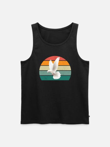 taube taubenfeder taubenflug taubenscharr tauben - Männer Premium Bio Tank Top - Schwarz