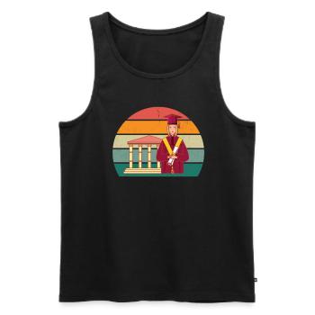studieren student studium abschluss bachelor uni - Männer Premium Bio Tank Top - Schwarz - Vorne - AI Model Male 178 light (178cm)