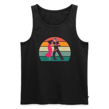 danseur danseur danse mouvement mouvement couple danse - Débardeur bio Premium Homme - noir - Devant - Michal (187cm)