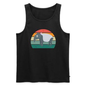 tapire tapirre elephant elephant trunk tapir - Men's Premium Organic Tank Top - black - Front - Michal (187cm)