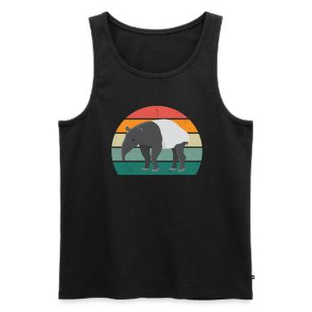 tapire tapirre elephant elephant trunk tapir - Men's Premium Organic Tank Top - black - Front - Michal (187cm)