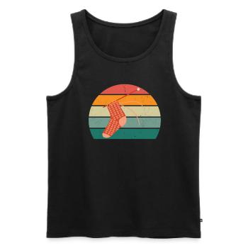 knitting knitter seamstressin sewing sewing needle - Men's Premium Organic Tank Top - black - Front - AI Model Male 178 light (178cm)