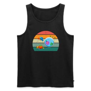 knitting knitter seamstressin sewing sewing needle - Men's Premium Organic Tank Top - black - Front - AI Model Male 178 light (178cm)