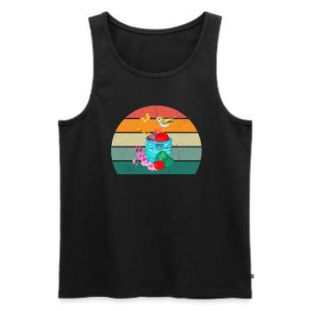 knitting knitter seamstressin sewing sewing needle - Men's Premium Organic Tank Top - black - Front - AI Model Male 178 light (178cm)