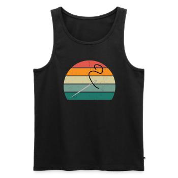 knitting knitter seamstressin sewing sewing needle - Men's Premium Organic Tank Top - black - Front - Michal (187cm)