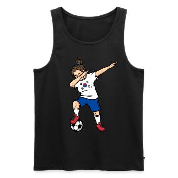 Dabbing Soccer Player Girls South Korea Soccer - Men's Premium Organic Tank Top - black - Front - Michal (187cm)