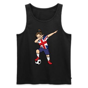 Dabbing Soccer Player Girls England Soccer - Men's Premium Organic Tank Top - black - Front - Michal (187cm)