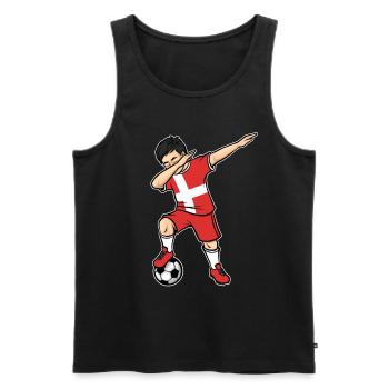 Dabbing Football Player Young Denmark Football - Men's Premium Organic Tank Top - black - Front - Michal (187cm)