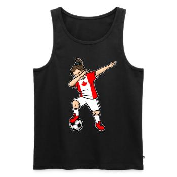 Dabbing Soccer Player Girls Canada Soccer - Débardeur bio Premium Homme - noir - Devant - Michal (187cm)