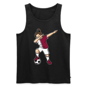 Dabbing Soccer Player Girls Qatar Soccer - Men's Premium Organic Tank Top - black - Front - Michal (187cm)