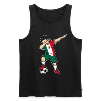 Dabbing Fußballspieler Junge Mexiko Fußball - Männer Premium Bio Tank Top - Schwarz - Vorne - Michal (187cm)