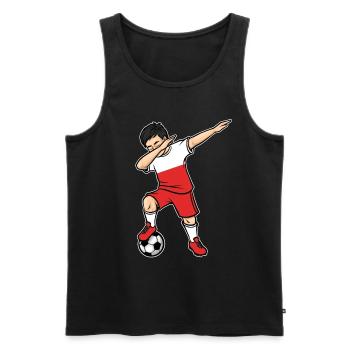 Dabbing Footballeur Jeune Pologne Football - Débardeur bio Premium Homme - noir - Devant - Michal (187cm)