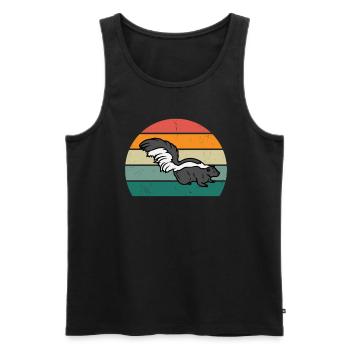 Skunks stink mammals defend skunk - Men's Premium Organic Tank Top - black - Front - AI Model Male 178 light (178cm)