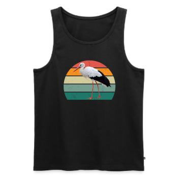 Störche Störchin Baby Kinder Kind Schnabel Storch - Männer Premium Bio Tank Top - Schwarz - Vorne - AI Model Male 178 light (178cm)