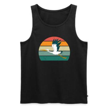 Störche Störchin Baby Kinder Kind Schnabel Storch - Männer Premium Bio Tank Top - Schwarz - Vorne - AI Model Male 178 light (178cm)