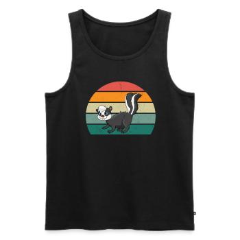 Skunks stink mammals defend skunk - Men's Premium Organic Tank Top - black - Front - AI Model Male 178 light (178cm)