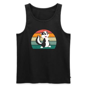 Skunks stink mammals defend skunk - Men's Premium Organic Tank Top - black - Front - AI Model Male 178 light (178cm)