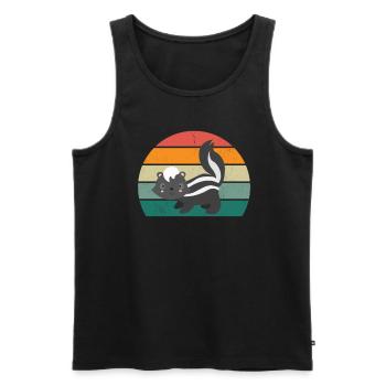 Skunks stink mammals defend skunk - Men's Premium Organic Tank Top - black - Front - AI Model Male 178 light (178cm)