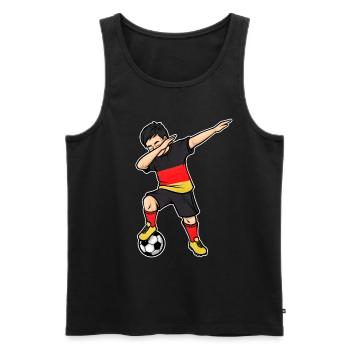 Dabbing Fußballer Junge Fußball Deutschland Trikot - Männer Premium Bio Tank Top - Schwarz - Vorne - Michal (187cm)