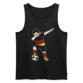 Fußball Deutschland Trikot Dabbing Fußballer Junge - Männer Premium Bio Tank Top - Schwarz - Vorne - Michal (187cm)