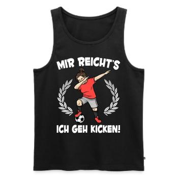 Mir Reicht's Fußball Mädchen Fußballspieler - Männer Premium Bio Tank Top - Schwarz - Vorne - Michal (187cm)