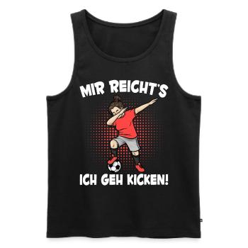 Mir Reicht's Fußball Mädchen Fußballspieler - Männer Premium Bio Tank Top - Schwarz - Vorne - Michal (187cm)