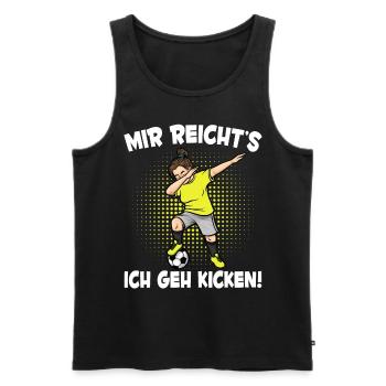 Mädchen Fußballspielerin Mir Reicht's Fußball - Männer Premium Bio Tank Top - Schwarz - Vorne - Michal (187cm)