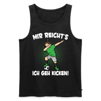 Mir Reicht's Fußball Mädchen Fußballspielerin - Männer Premium Bio Tank Top - Schwarz - Vorne - Michal (187cm)