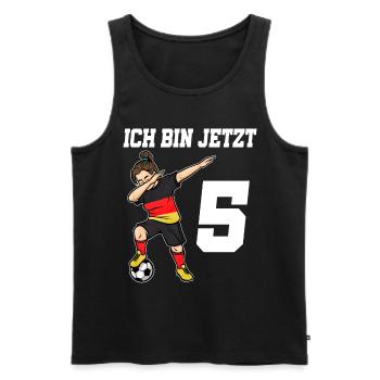 Fußballer 5 Jahre alt Mädchen Deutschland Fußball - Männer Premium Bio Tank Top - Schwarz - Vorne - Michal (187cm)