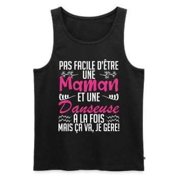 pas facile d'être une maman et une Danseuse - Débardeur bio Premium Homme - noir - Devant - Michal (187cm)