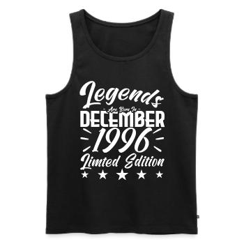anniversary gift,Legends are born in DECEMBER 1996 - Men's Premium Organic Tank Top - black - Front - Michal (187cm)