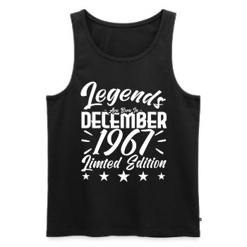 Jubiläumsgeschenk, Legenden werden im DEZEMBER 1967 geboren - Männer Premium Bio Tank Top - Schwarz - Vorne - Michal (187cm)