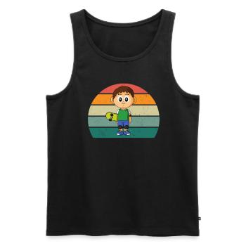 skatboarden skatboarder skatboarderin skatboard - Männer Premium Bio Tank Top - Schwarz - Vorne - Michal (187cm)