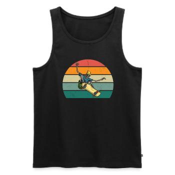 skatboarden skatboarder skatboarderin skatboard - Männer Premium Bio Tank Top - Schwarz - Vorne - Michal (187cm)