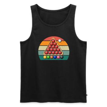 Billiard Queue Billiardtisch Kugel Tasche Snooker - Männer Premium Bio Tank Top - Schwarz - Vorne - AI Model Male 178 light (178cm)