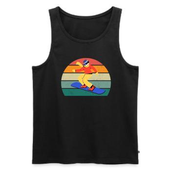 Ski Skier Skier Winter Snow Mountains - Men's Premium Organic Tank Top - black - Front - Michal (187cm)