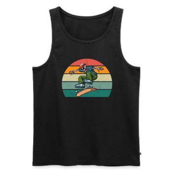 skatboarden skatboarder skatboarderin skatboard - Männer Premium Bio Tank Top - Schwarz - Vorne - Michal (187cm)