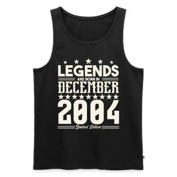 Legenden werden im Dezember 2004 geboren.Geschenkjubiläum - Männer Premium Bio Tank Top - Schwarz - Vorne - Michal (187cm)