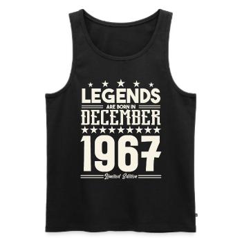Legenden werden im Dezember 1967 geboren.Geschenkjubiläum - Männer Premium Bio Tank Top - Schwarz - Vorne - Michal (187cm)