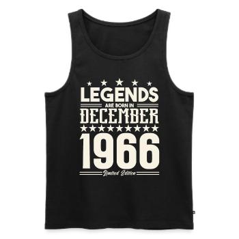 Legends Are Born In December 1966.Gift anniversary - Men's Premium Organic Tank Top - black - Front - Michal (187cm)