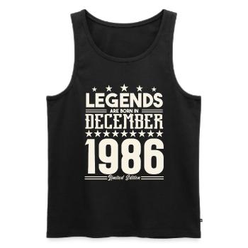 Legends Are Born In December 1986.Gift anniversary - Débardeur bio Premium Homme - noir - Devant - Michal (187cm)