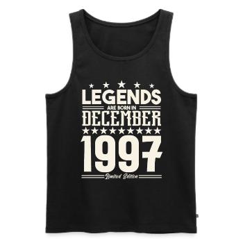 Legends Are Born In December 1997.Gift anniversary - Débardeur bio Premium Homme - noir - Devant - Michal (187cm)