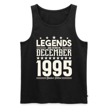 Legends Are Born In December 1995.Gift anniversary - Men's Premium Organic Tank Top - black - Front - Michal (187cm)