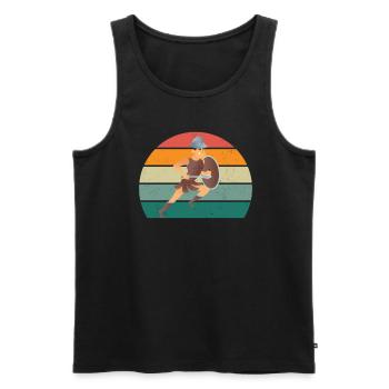 Sword Fighting Sword Blade Lance Sabre Dagger - Men's Premium Organic Tank Top - black - Front - AI Model Male 178 light (178cm)