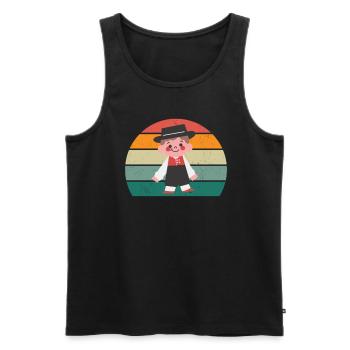 Swiss Swiss Swiss Swiss German Mountain Switzerland - Men's Premium Organic Tank Top - black - Front - AI Model Male 178 light (178cm)