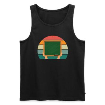 schulen, lehrer lehrerin schüler, schülerin klasse - Männer Premium Bio Tank Top - Schwarz - Vorne - AI Model Male 178 light (178cm)