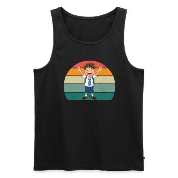 schulen, lehrer lehrerin schüler, schülerin klasse - Männer Premium Bio Tank Top - Schwarz - Vorne - AI Model Male 178 light (178cm)